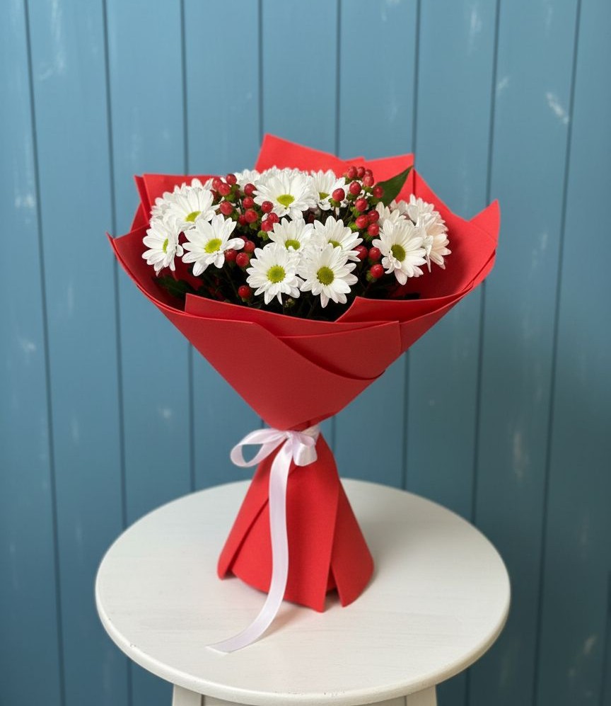 Букет цветов из: Хризантемы в Емецк