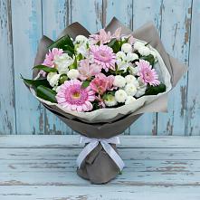 Букет цветов из:  Герберы, Альстромерии и Хризантемы в Емецк