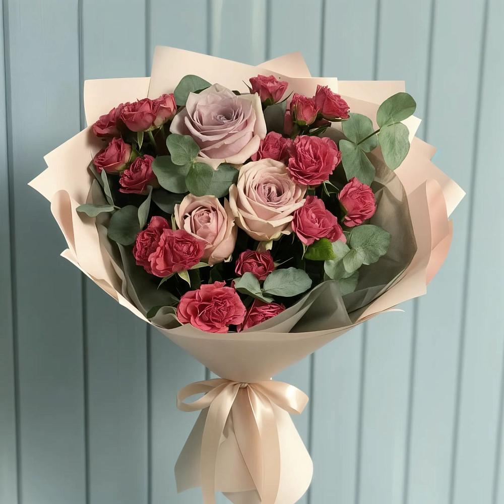 Букет цветов из: Гвоздики и Розы в Емецк