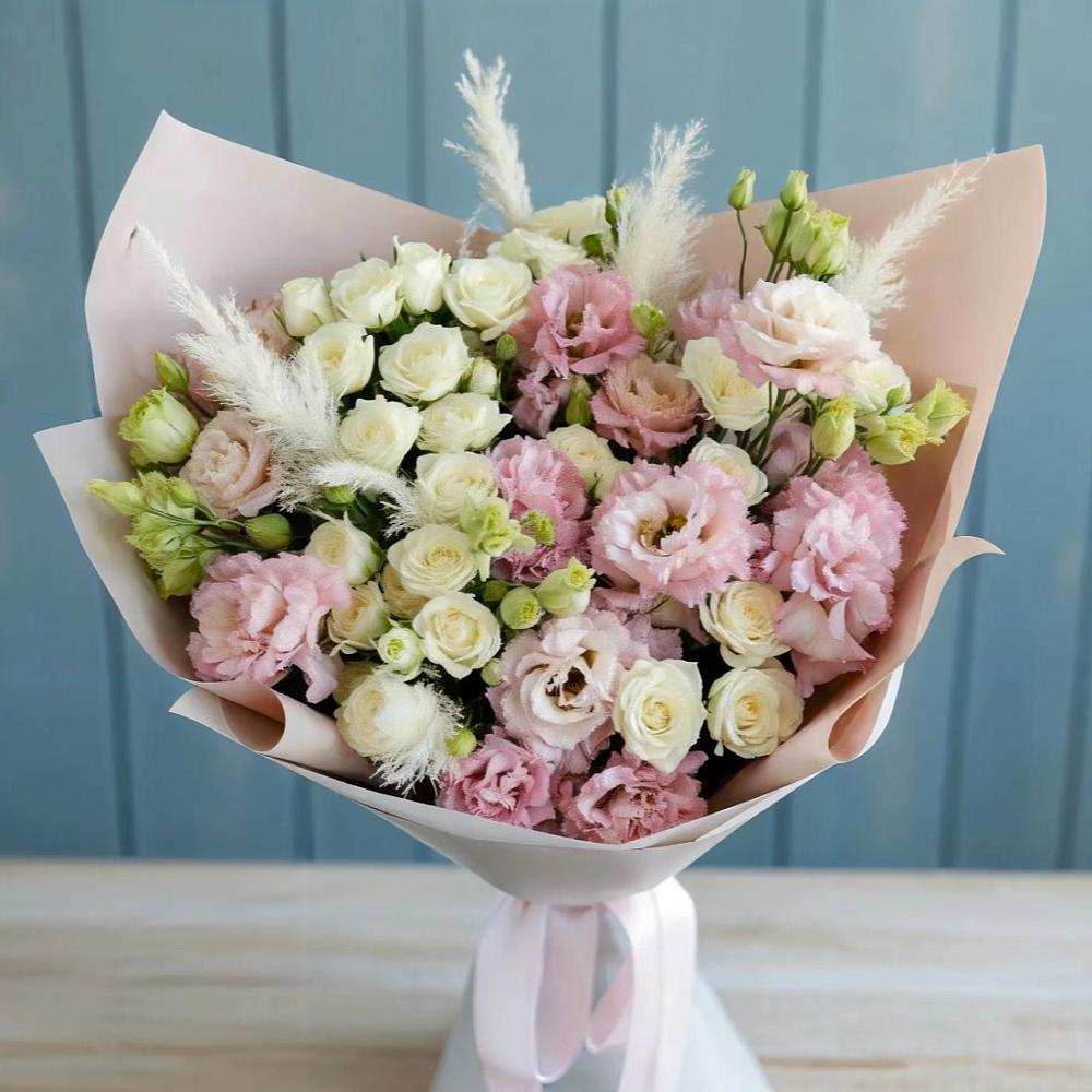 Букет цветов из: Альстромерии и Розы в Емецк