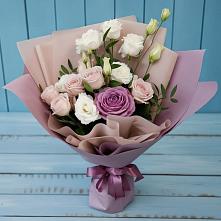 Букет цветов из:  Розы и Лизиантусы #REPLACE_PRED# Емецк