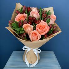 Букет цветов из:  Розы и Альстромерии в Емецк
