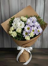 Букет цветов из:  Хризантемы и Розы в Емецк