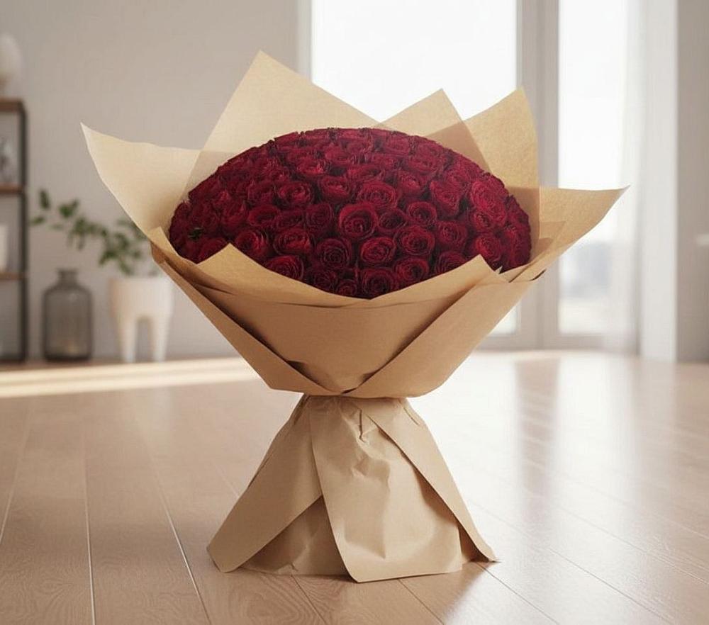 Букет 101 Красная роза в Емецк