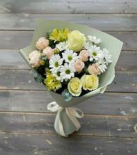 Букет цветов из:  Альстромерии, Розы и Хризантемы в Емецк