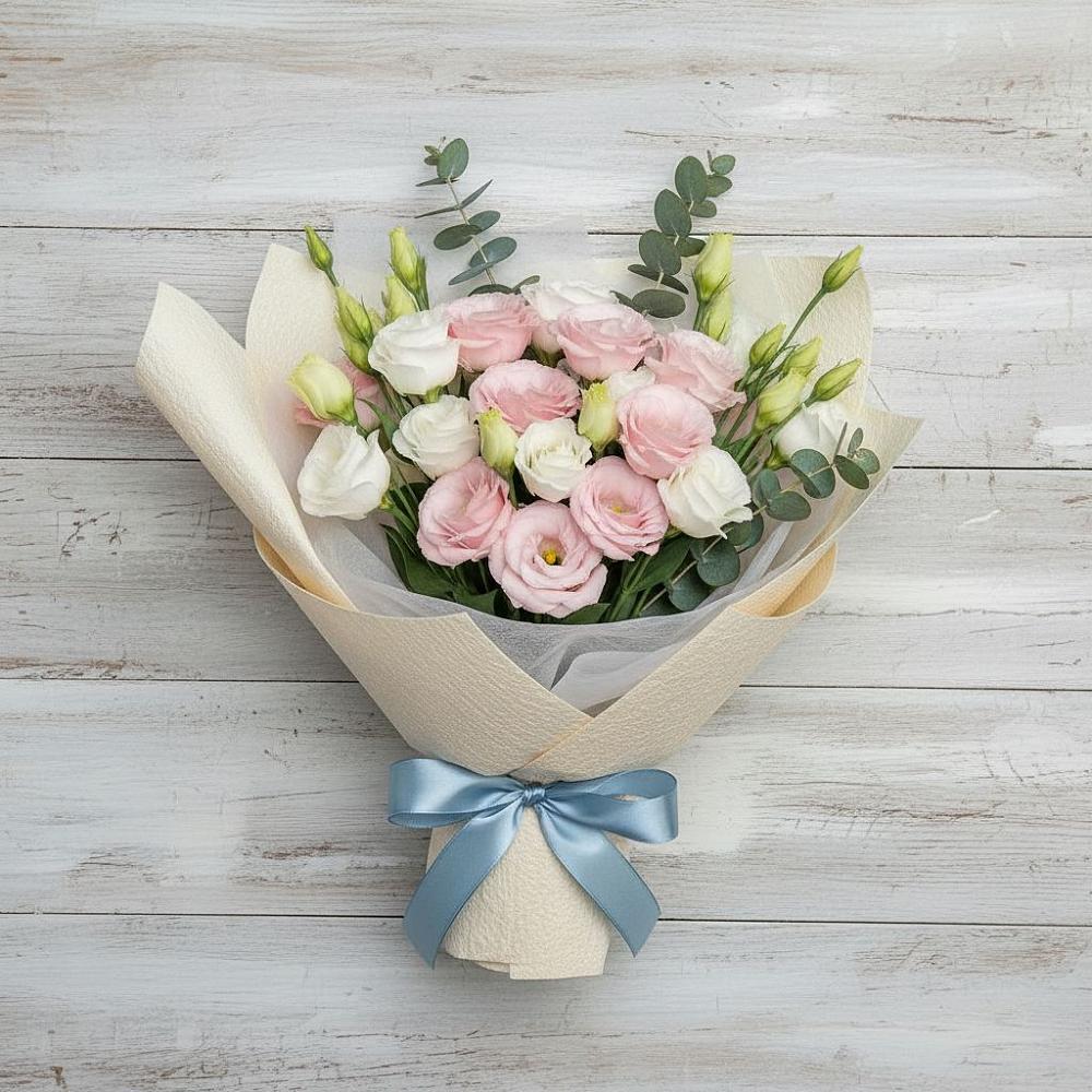 Букет цветов из: Лизиантусы в Емецк